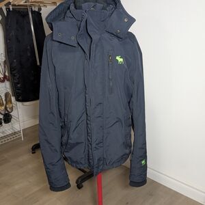 Abercrombie And Fitch Men's Navy Jacket